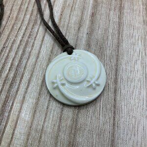 Avon 2003 Vintage Haiku Awaking Ceramic Suede Necklace